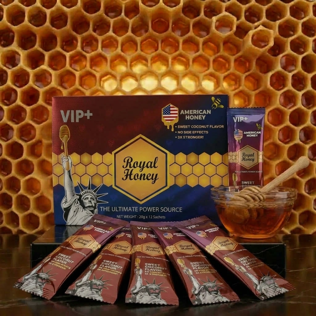 ROYAL HONEY AMERICAN (AMERICAN HONEY) – 12 Packs x 20 Grams Box