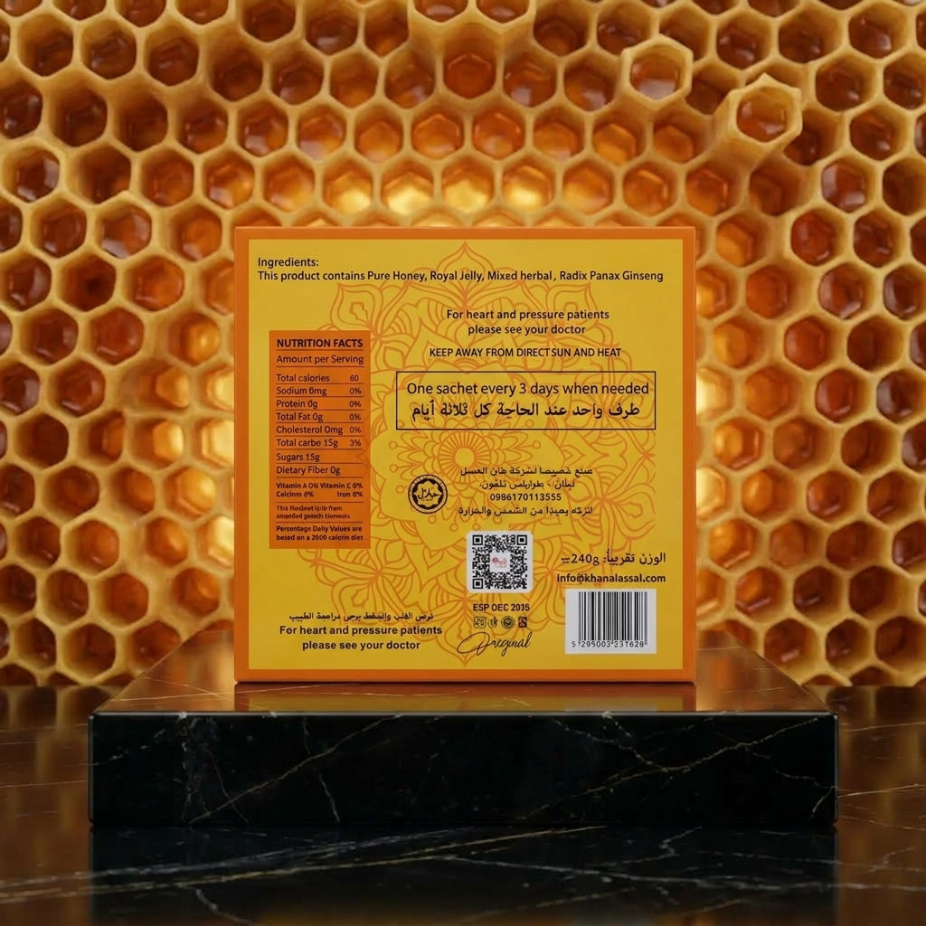 ORGANIC HONEY (ORGANIC NATURAL) – 12 Packs x 20 Grams Box