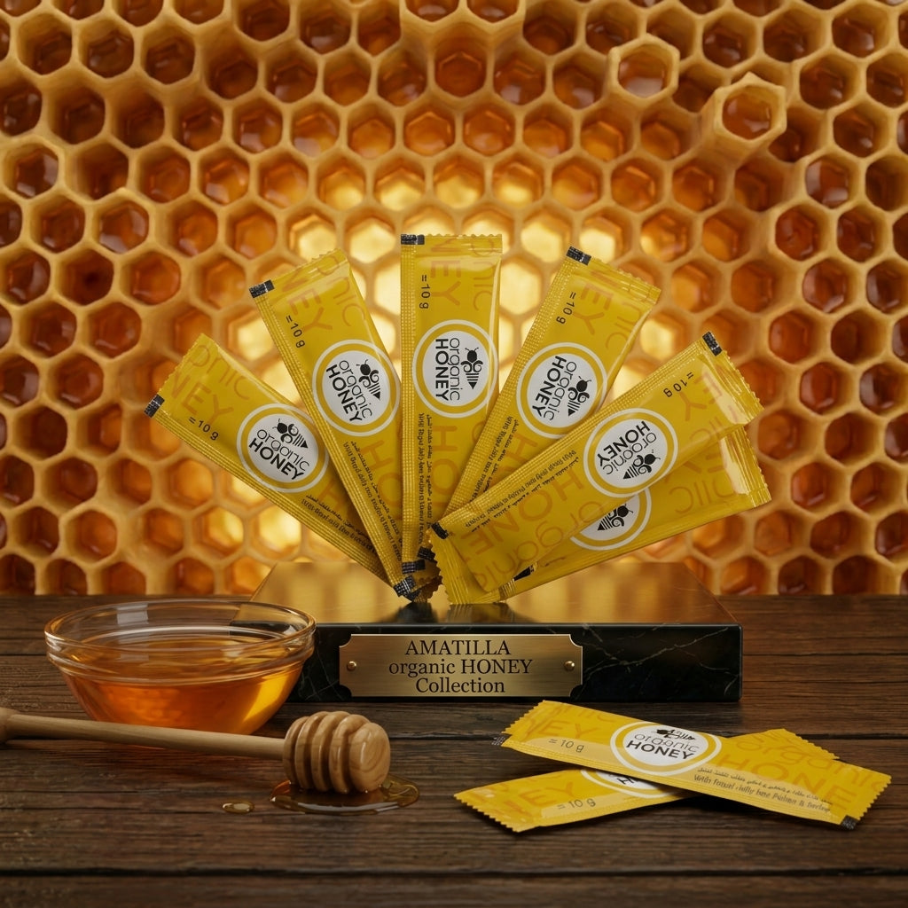 ORGANIC HONEY (ORGANIC NATURAL) – 12 Packs x 20 Grams Box