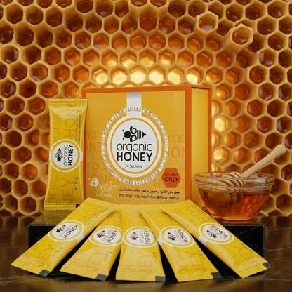 ORGANIC HONEY (ORGANIC NATURAL) – 12 Packs x 20 Grams Box