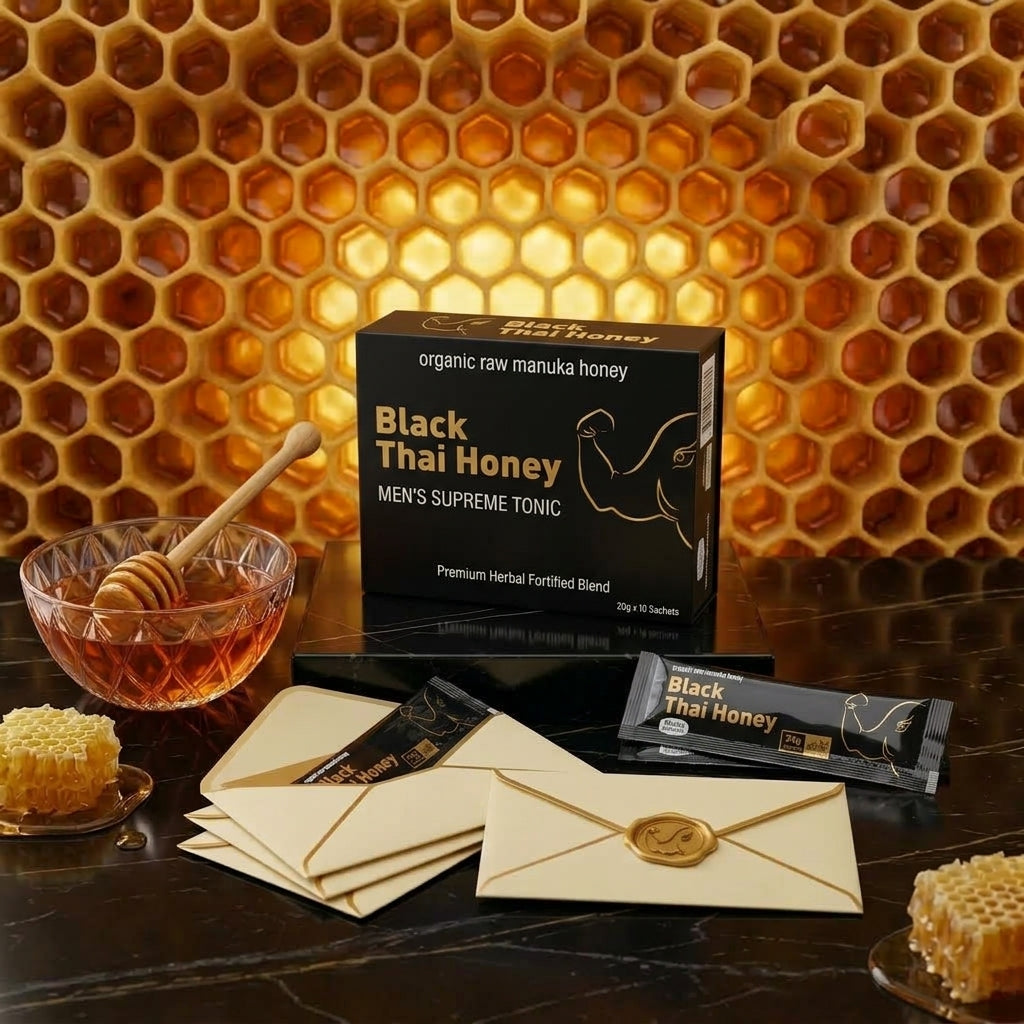 BLACK THAI HONEY (ROYAL BLACK THAI)   – 10 Packs x 20 Grams Box