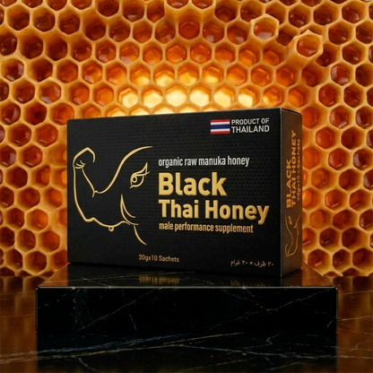 BLACK THAI HONEY (ROYAL BLACK THAI)   – 10 Packs x 20 Grams Box
